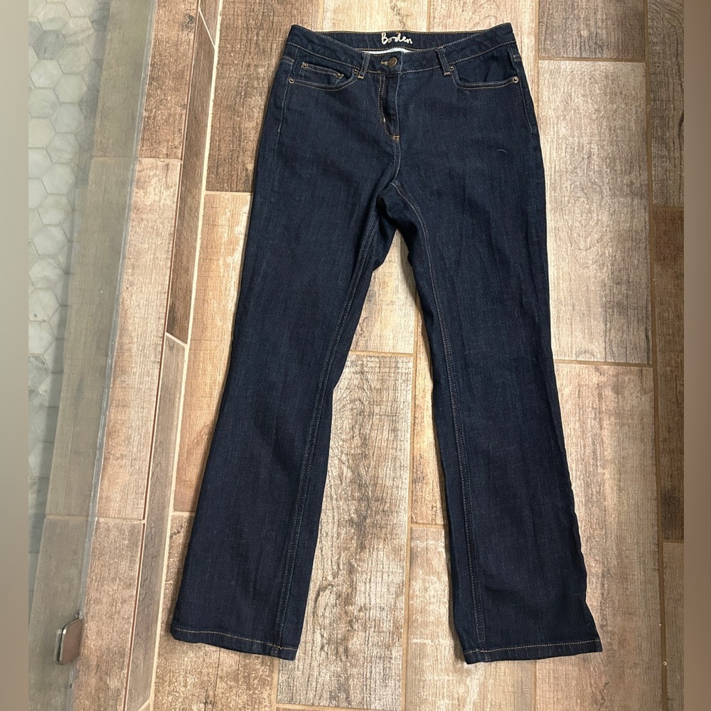 Boden Dark Wash Slim Straight Jeans Size 8